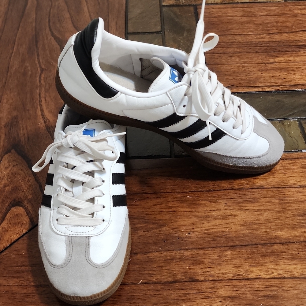 Adidas White and Black Samba Vegan Edition